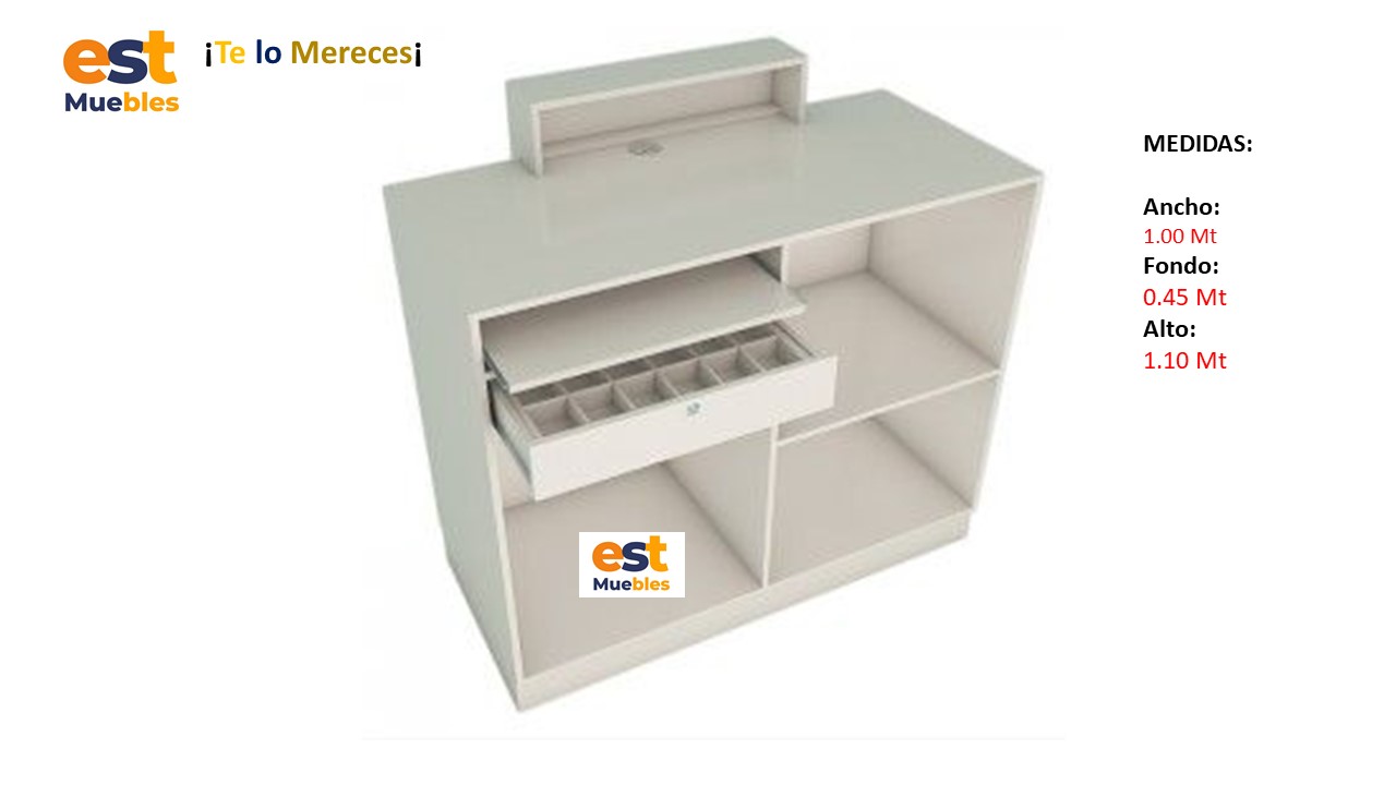 Escritorio para Punto de Ventas - TLS 949 - 1.00m Ancho x 0.45m Fondo x 1.10m Alto