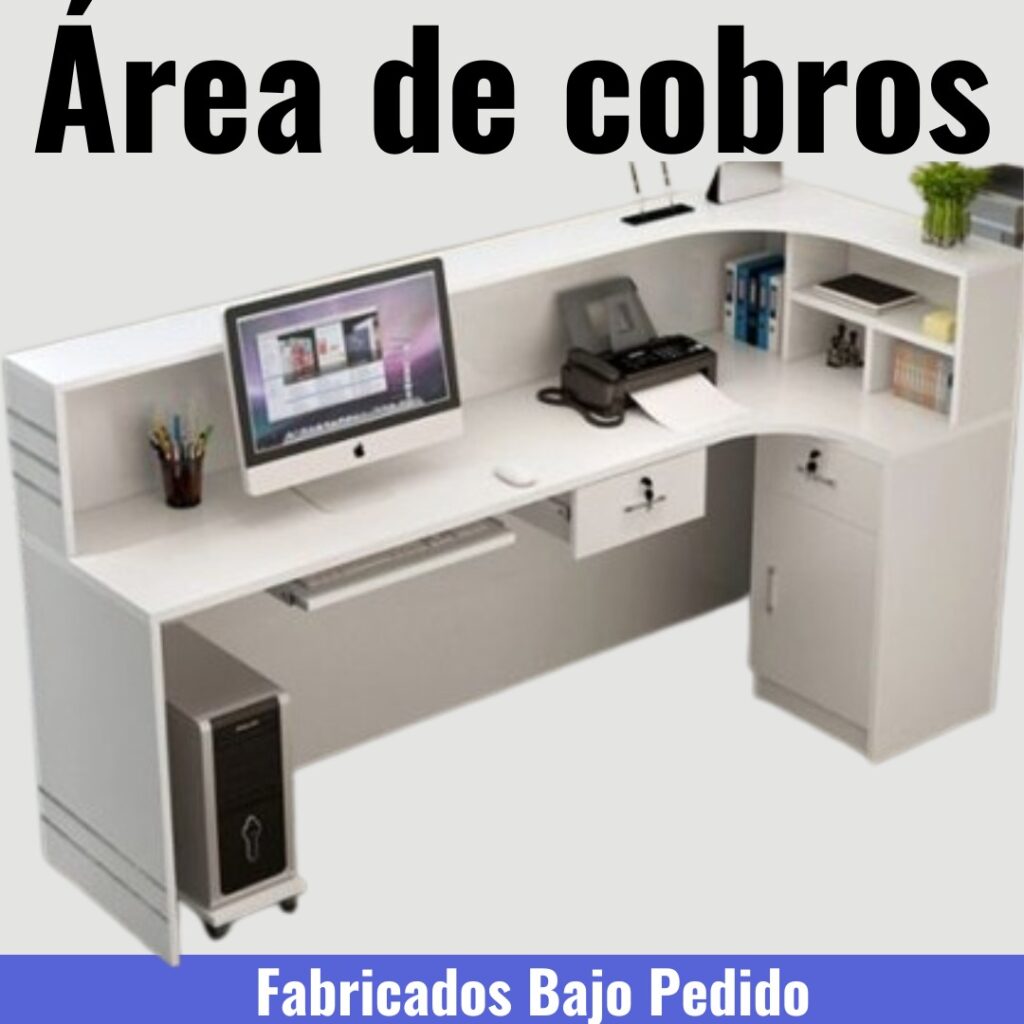 Fabricación Elaboración y Carpintería de Muebles para Área de Cobros Facturación Caja En Melamina El Salvador