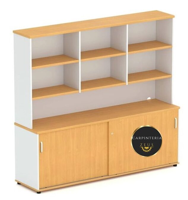 Credenza Multifuncional de Melamina - TLS 1163 - 1.60m Ancho x 0.40m Fondo x 1.90m Altura
