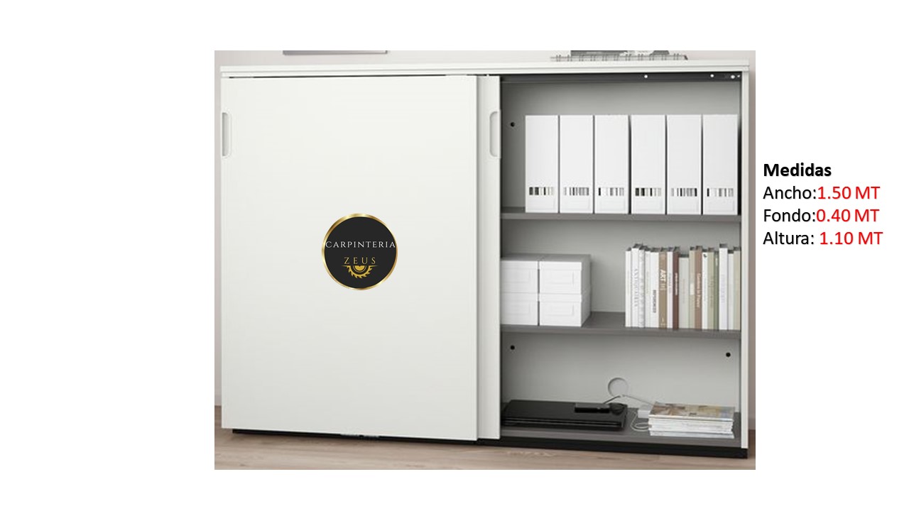 Credenza Multifuncional de Melamina - TLS 1152 - 1.50m Ancho x 0.40m Fondo x 1.10m Altura