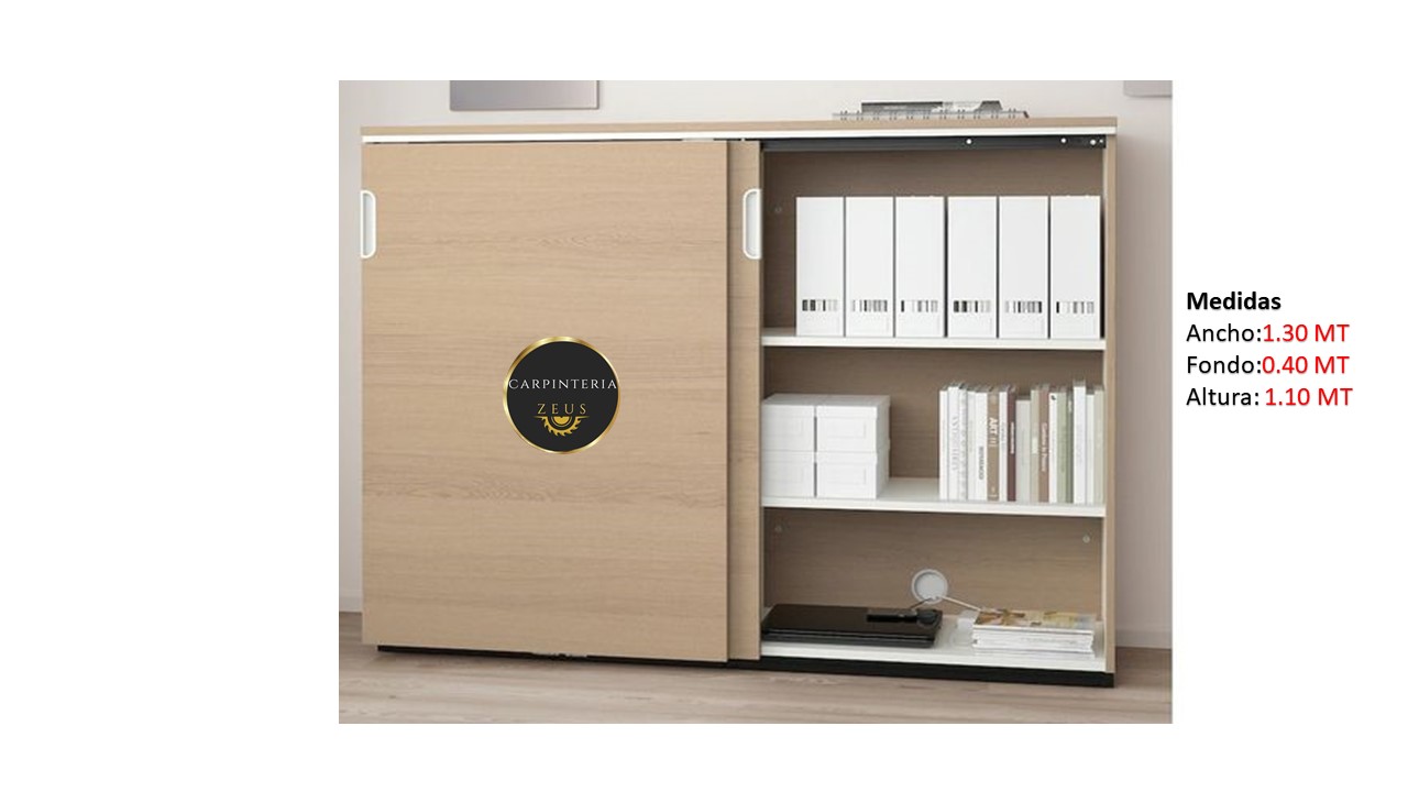 Credenza Multifuncional de Melamina - TLS 1153 - 1.30m Ancho x 0.40m Fondo x 1.10m Altura
