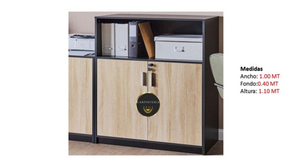 Credenza Multifuncional de Melamina - TLS 1155 - 1.00m Ancho x 0.40m Fondo x 1.10m Altura