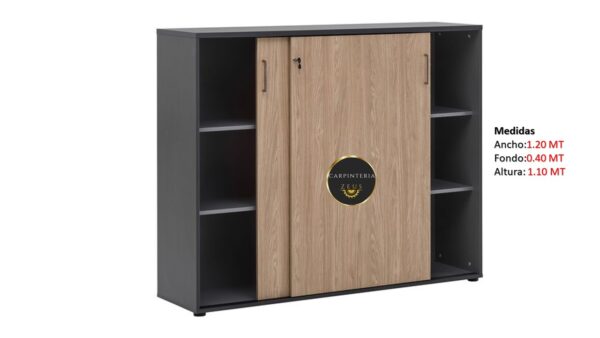 Credenza Multifuncional de Melamina - TLS 1156 -1.20m Ancho x 0.40m Fondo x 1.10m Altura