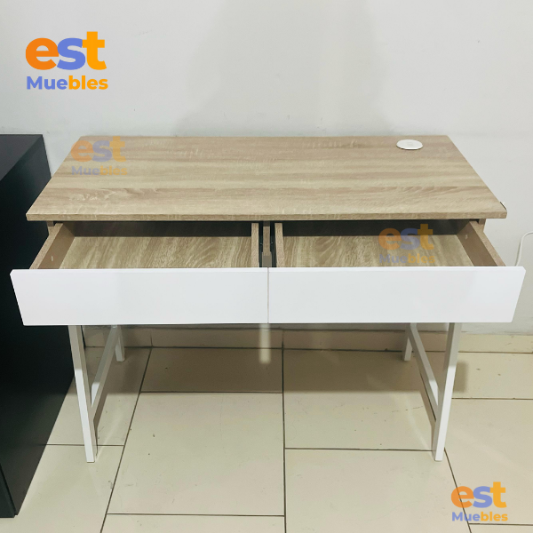 Escritorio para computadora de un solo nivel con cargador USB multifuncional–XTECH–XTF-CD206–1.00m anchox0.48 fondo.