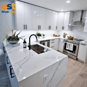 Muebles de cocina moderna y funcional mesa con alacena de pared–TLS–3171