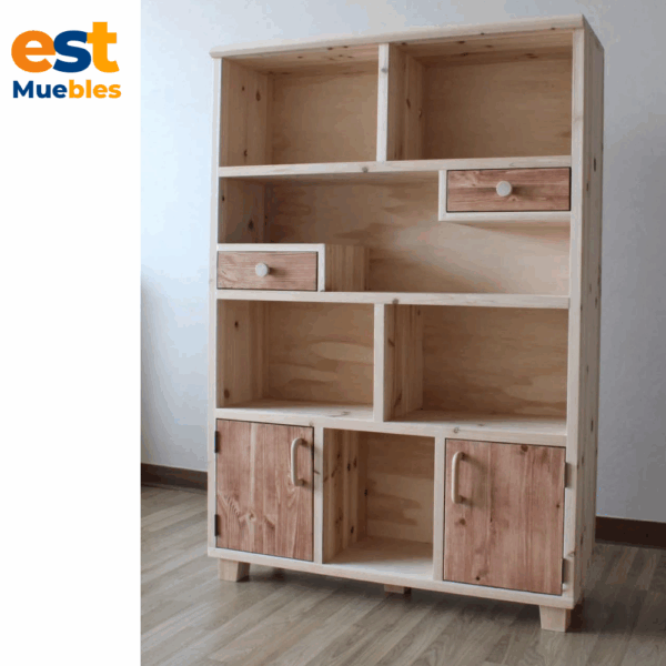 Estanteria con gavetas minimalista funcional–TLS–3227