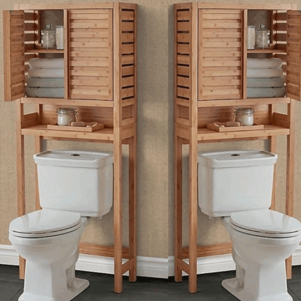 Armario de madera para baño con capacidad de almacenamiento–TLS–3230