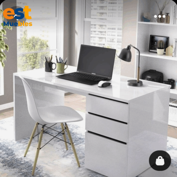 Escritorio minimalista con almacenamiento–TLS–3425