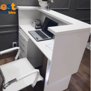 Recepcion Para Clinica Color blanco Minimalista TLS–3467 - 1.20 mt Ancho x 0.60 Fondo x 1.10 Altura