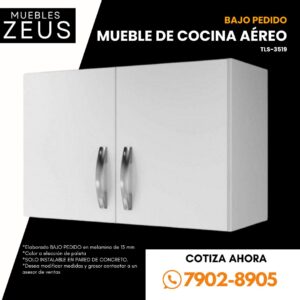 Gabinetes y Archivos Aereos a la Pared en Melamina - a la Medida Fabricados Bajo Pedido - Marca Zeus