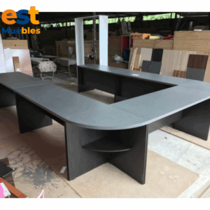 Mesa de reunion color gris oscuro-TLS-6055