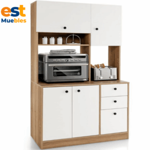 Bonito pantry para cocina color blanco de 4 puertas-TLS-3505