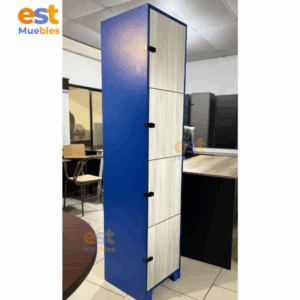 Locker de 4 Puertas - de Melamina con Cierre de Argolla con Candados TLS 3008 - 1.80 Mt Alto x 0.40 Ancho x 0.40 Fondo