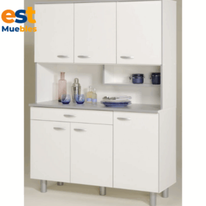 Pantry hecho de melamina color blanco-TLS-3531
