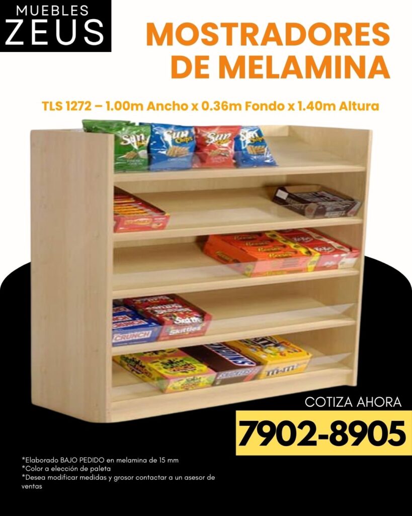  Mostradores de melamina: el primer impacto que convierte miradas en ventas