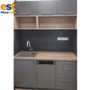 Elegante pantry color gris para cocina-TLS-3544