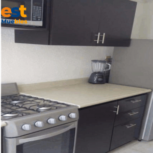 Pantry en melamina color negro para cocina-TLS-3576