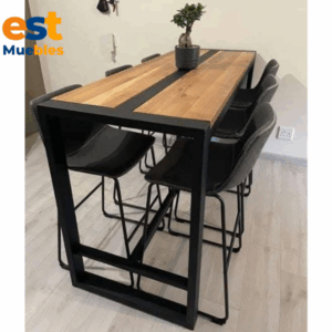 Comedor de 6 sillas de estructura metalica-TLS-4049