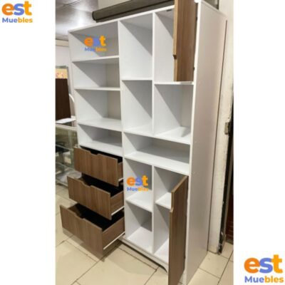 Librera para oficina con gavetas y repisas–TLS 3095 Caramelo y Blanco ...