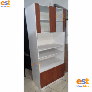 Mueble de Cocina de Melamina con Puertas de Vidrio - TLS ESPECIAL- 1.85 m alto x 0.80 m ancho x 0. 46 m fondo