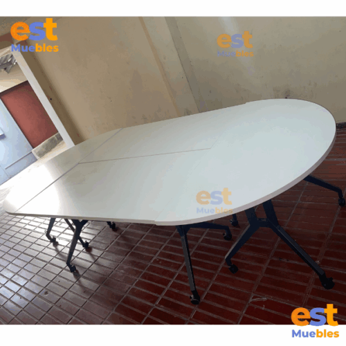 Combo de 4 Mesas Modulares Plegables - Color Blanco