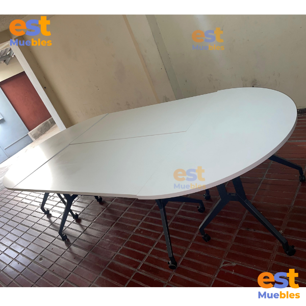 Combo de 4 Mesas Modulares Plegables - Color Blanco