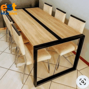 Mesa de estructura metálica para 6 personas-TLS-4039