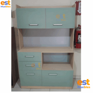 Mueble de Cocina de Melamina Multiusos - TLS ESPECIAL- 1.85m Alto x 1.20m Ancho x 0.46m Fondo