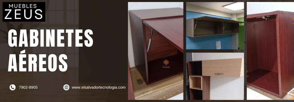 Gabintes y Archivos Aereos a la Pared en Melamina - a la Medida Fabricados Bajo Pedido - Marca Zeus