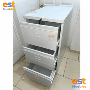 Archivo Metalico de 3 Gavetas Mas Amlplio Mas Espacio para Guardar -JNX - Exclusivo - Blanco - 1.00 m Altura x 0.48 Ancho x 0.70 Fondo