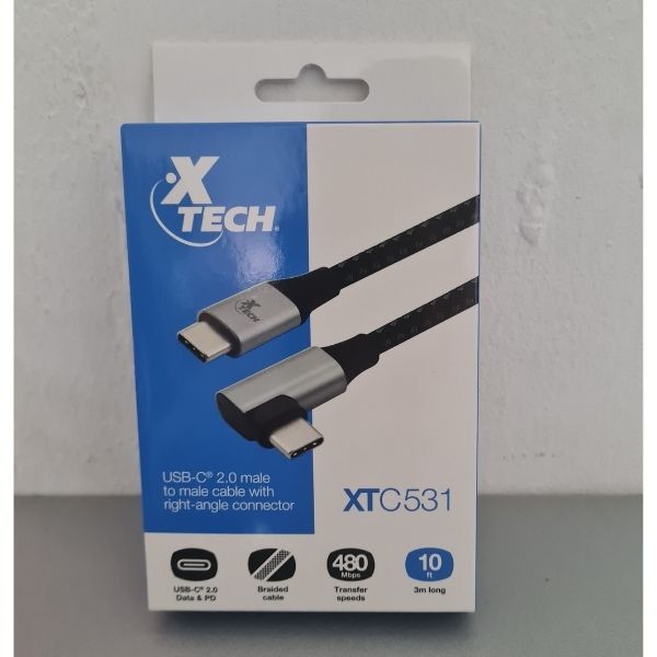 Cable Xtech USB Trenzado - Macho - Macho - XTC-531