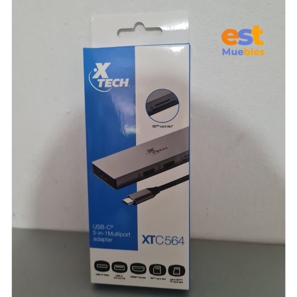 Adaptador multipuerto 5 en 1 con conexión USB-C - XTC-564
