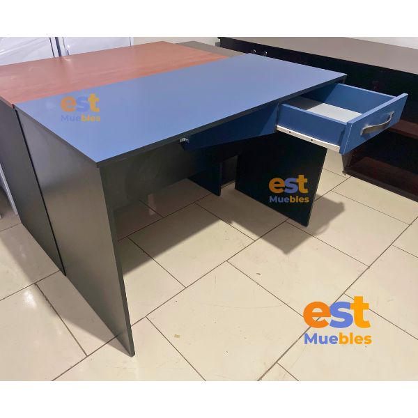 Escritorio Mesa de trabajo con una gaveta- TLS 1554 Azul - 1.10 m ancho x 0.50 m fondo x 0.77 m alto