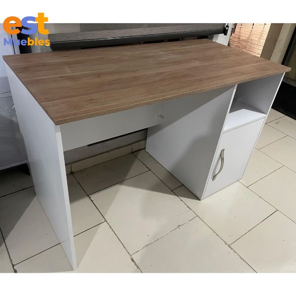 Escritorio en melamina estructura color blanco-TLS 1551-1.20 m ancho x 0.60 m fondo x 0.76 m alto - Imagen 2