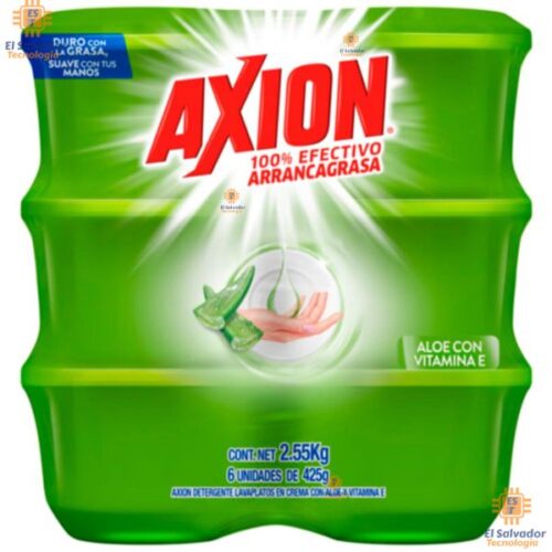 PRT-KIT0007  Axion Lavaplatos en Crema con Aloe y Vitamina E 6 Unidades 425 g $16.95 ya incluye IVA