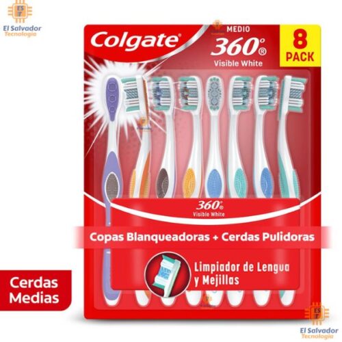 PRT-PER0003 Cepillo Dental 8 Unidades Colgate 360° $20.99 ya incluye IVA