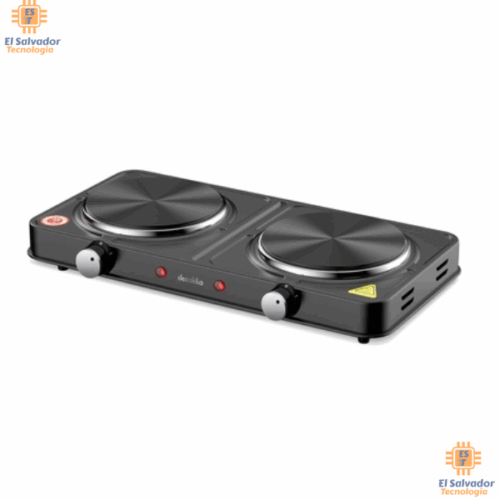 FRN-ELE0076 COCINA ELECTRICA METAL NEGRO 2 QUEMADORES 1 000 W $45.00 ya incluye iva