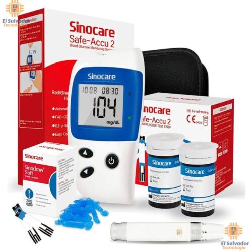PRT-PER0012 Sinocare Kit de Glucosa Incluye Aparato, Lancetas y Tiras $47.25 ya incluye IVA