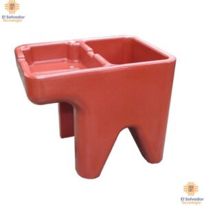Pila plástica con 1 lavadero izquierdo color terracota