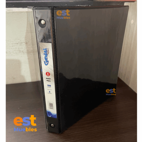 Combo de 5 Carpetas Binder Negro Tamaño Carta