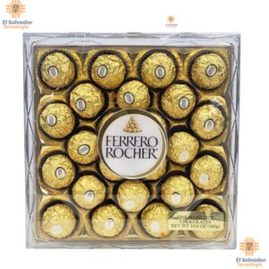 Ferrero Rocher Caja de Chocolates Rellenos con Avellanas y Crema de Chocolate 24 Unidades