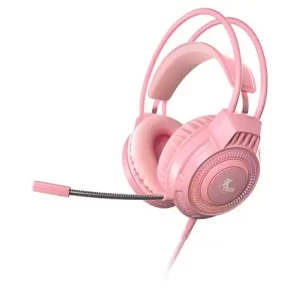 Audifonos rosa con microfono Xtech