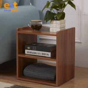 Mobiliario para dormitorio en melamina con repisas MN-0010 | 60cm Ancho x 25cm Fondo x 70cm Alto