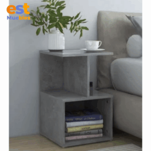 Mesa de noche minimalista en melamina MN-0017 | 35cm Ancho x 35cm Fondo x 55cm Alto