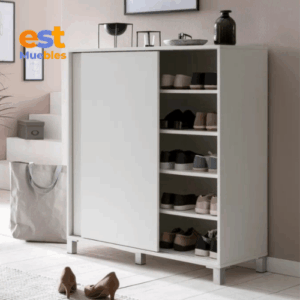 Estetica zapatera con puertas deslizantes en melamina-1.00 alto x 1.00 ancho x 0.40 fondo-ZAP-0017