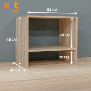 Compacto mueble para dormitorio en melamina MN-0018 | 53cm Ancho x 40cm Fondo x 48cm Alto
