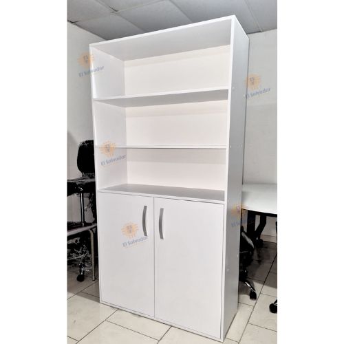 Librera para oficinas con repisas y gavetas–TLS–3093 Blanca– 1.00 ancho x 0.38 fondo x 1.90 altura