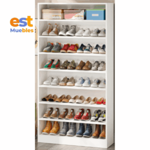 Zapatera alta de 8 niveles en melamina-1.60 alto x 0.80 ancho x 0.40 fondo-ZAP-0008