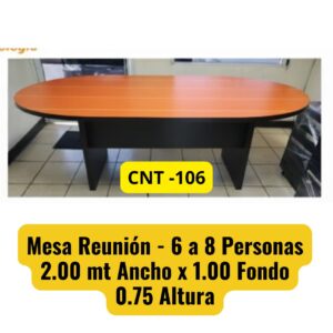 Mesa de Reunion de 6 a 8 Personas Color haya El Salvador Tecnologia cnt 106