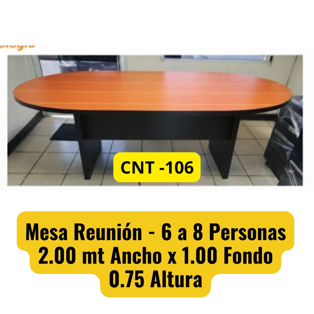 Mesa de Reunion de 6 a 8 Personas Color haya El Salvador Tecnologia cnt 106